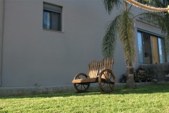 Villa Loftstyle - Außenbereiche, Terrassen, Die Palme-Lounge, Bank zum Ausruhen